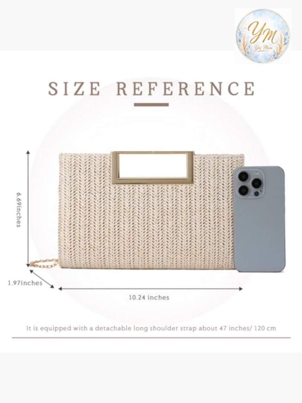Top Handle Straw Clutch Woven Raffia Crossbody Evening Beach Bag - Picture 4 of 7